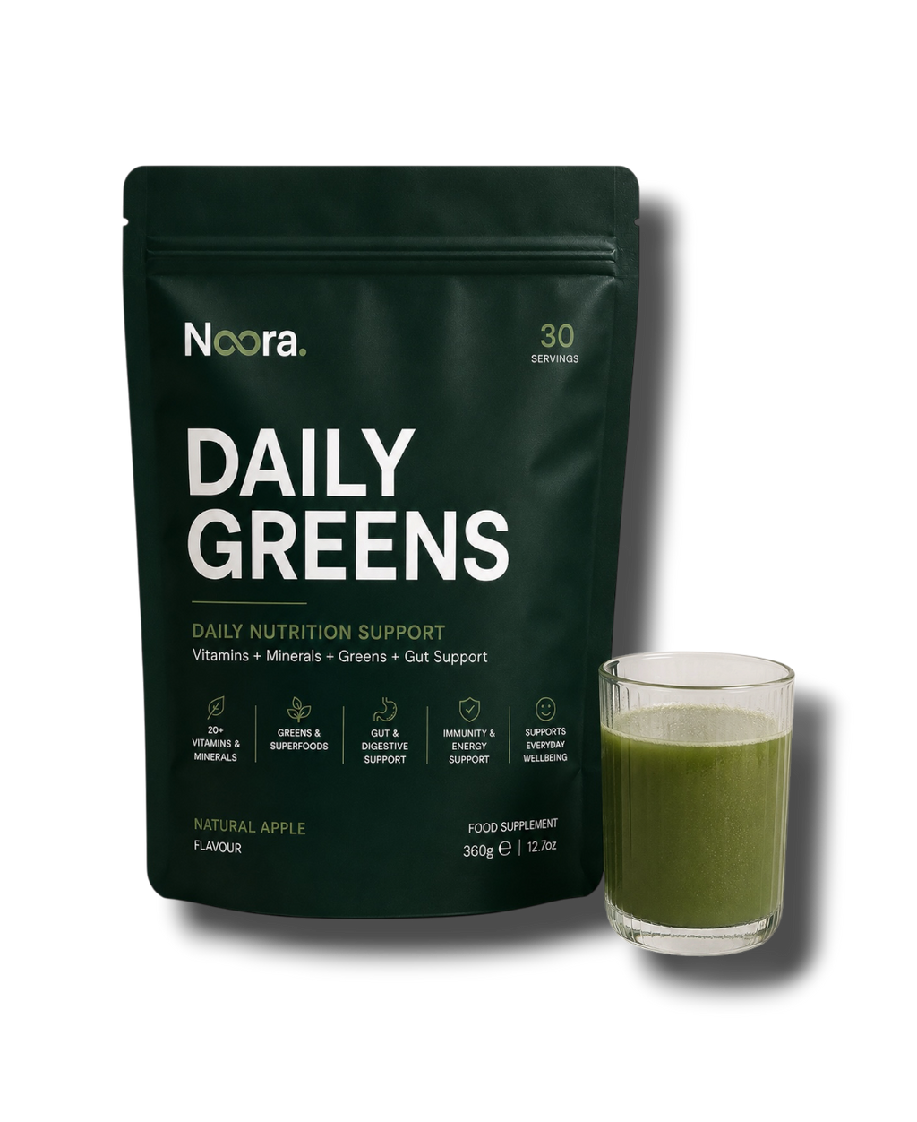 NOORA Daily Greens — Daily Nutrition + Brain Support